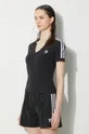 black adidas Originals t-shirt 3-Stripes V-Neck Tee