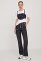 Džínsový top Karl Lagerfeld Jeans 240J1600 sivá SS24
