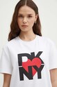 Îmbrăcăminte Dkny tricou HEART OF NY D2B4A143 alb