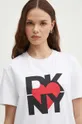 Dkny t-shirt HEART OF NY 47% modális anyag, 46% pamut, 7% spandex