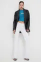 Βαμβακερό μπλουζάκι Karl Lagerfeld Jeans μπλε