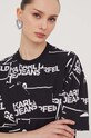 Karl Lagerfeld Jeans t-shirt bawełniany czarny 240J1707