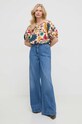 Luisa Spagnoli bluza din bumbac 541006. multicolor SS24