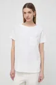 biały Luisa Spagnoli t-shirt bawełniany