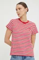 κόκκινο Βαμβακερό μπλουζάκι Levi's Γυναικεία