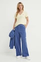 Bavlněné tričko Levi's 85341 žlutá SS25