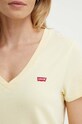 Bavlněné tričko Levi's 85341 žlutá