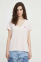Pamučna majica Levi's roza 85341