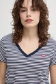 Памучна тениска Levi's тъмносин 85341