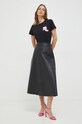 Karl Lagerfeld t-shirt bawełniany 240W1714 czarny SS24