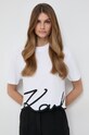 Karl Lagerfeld t-shirt bawełniany biały 236W1724