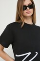 Îmbrăcăminte Karl Lagerfeld tricou din bumbac 236W1724 negru