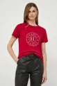 czerwony Karl Lagerfeld t-shirt bawełniany Damski
