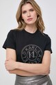 Karl Lagerfeld t-shirt bawełniany regular czarny 240W1700