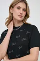 czarny Karl Lagerfeld t-shirt bawełniany