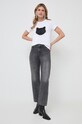 Karl Lagerfeld tricou din bumbac 240W1720 alb SS24