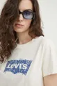 beżowy Levi's t-shirt bawełniany