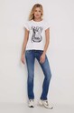 Pepe Jeans t-shirt bawełniany HAPPY PL505750 biały SS24