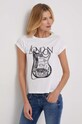 Pepe Jeans t-shirt bawełniany HAPPY biały PL505750