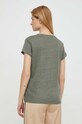 Odzież Pepe Jeans t-shirt lniany LILIAN PL505768 zielony