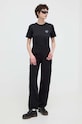 Herschel tricou din bumbac 50293.01149 negru SS24