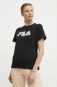 чорний Бавовняна футболка Fila Londrina