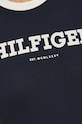 Bavlněné tričko Tommy Hilfiger námořnická modř WW0WW41208
