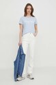 Tommy Hilfiger t-shirt bawełniany WW0WW41674 niebieski SS24