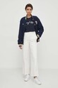 Tommy Hilfiger t-shirt bawełniany WW0WW41674 granatowy SS24