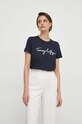 Tommy Hilfiger t-shirt bawełniany WW0WW41674 granatowy