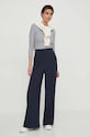 Tričko s dlouhým rukávem Tommy Hilfiger WW0WW41995 námořnická modř SS24