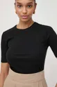 μαύρο Βαμβακερό μπλουζάκι Ivy Oak