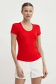 κόκκινο Μπλουζάκι Tommy Hilfiger Γυναικεία