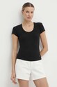 Tričko Tommy Hilfiger slim černá WW0WW41776