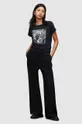 μαύρο Βαμβακερό μπλουζάκι AllSaints Panthere