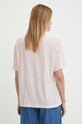 Oblečení Tričko s příměsí lnu Tommy Hilfiger WW0WW41196 růžová
