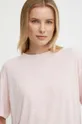 rosa Tommy Hilfiger maglietta con aggiunta di lino