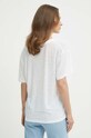 Odzież Tommy Hilfiger t-shirt z domieszką lnu WW0WW41198 biały