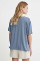 Odzież Tommy Hilfiger t-shirt z domieszką lnu WW0WW41198 niebieski