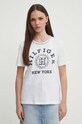 Bavlněné tričko Tommy Hilfiger bílá WW0WW41575