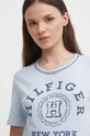 Бавовняна футболка Tommy Hilfiger блакитний WW0WW41575