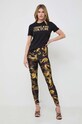 Versace Jeans Couture t-shirt bawełniany 76HAHT04 czarny SS24