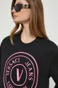 czarny Versace Jeans Couture t-shirt bawełniany