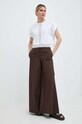 Βαμβακερό μπλουζάκι Twinset 241TT2263 λευκό SS24