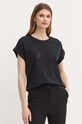 Îmbrăcăminte Twinset tricou din bumbac 241TT2144 negru