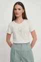 beżowy Lauren Ralph Lauren t-shirt