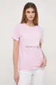różowy Weekend Max Mara t-shirt bawełniany