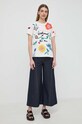Weekend Max Mara t-shirt bawełniany 2415971061600 biały SS24