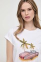 Marella t-shirt bawełniany biały 2413971016200