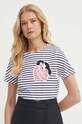 Marella t-shirt bawełniany biały 2413971034200